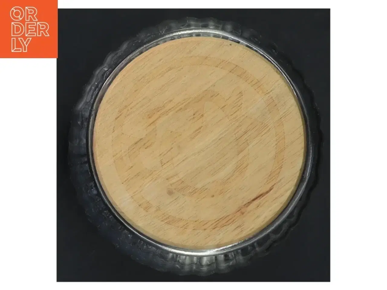 Billede 3 - Glasbeholder med IRMA-pigen trælåg (str. 11x11 cm)