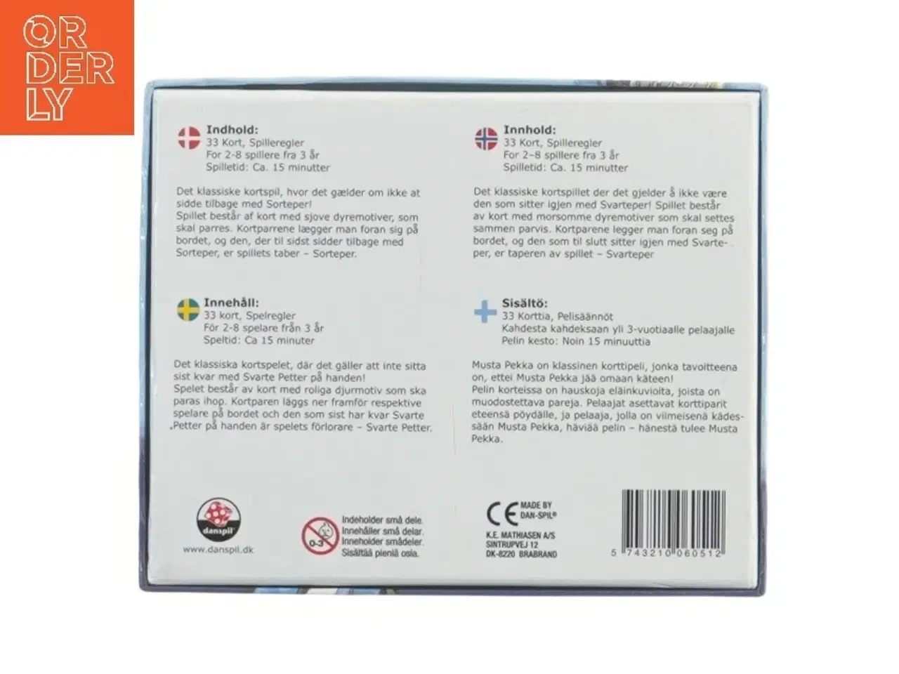 Billede 3 - Sorteper kortspil fra Danspil (str. 17,5x14 cm)