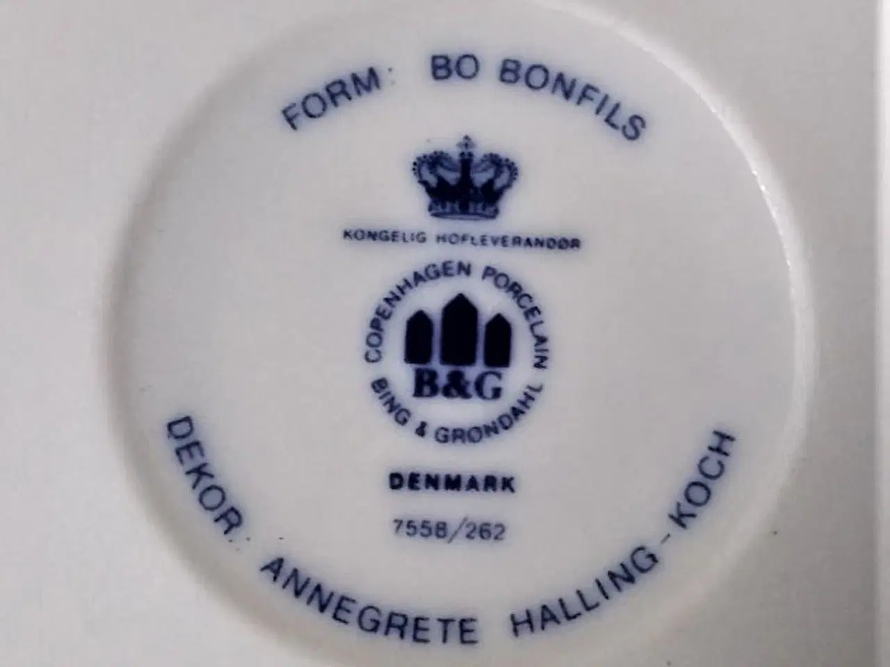 Billede 3 - Porcelænsfad 7558 / 262 Bing & Grøndahl / Bonfils