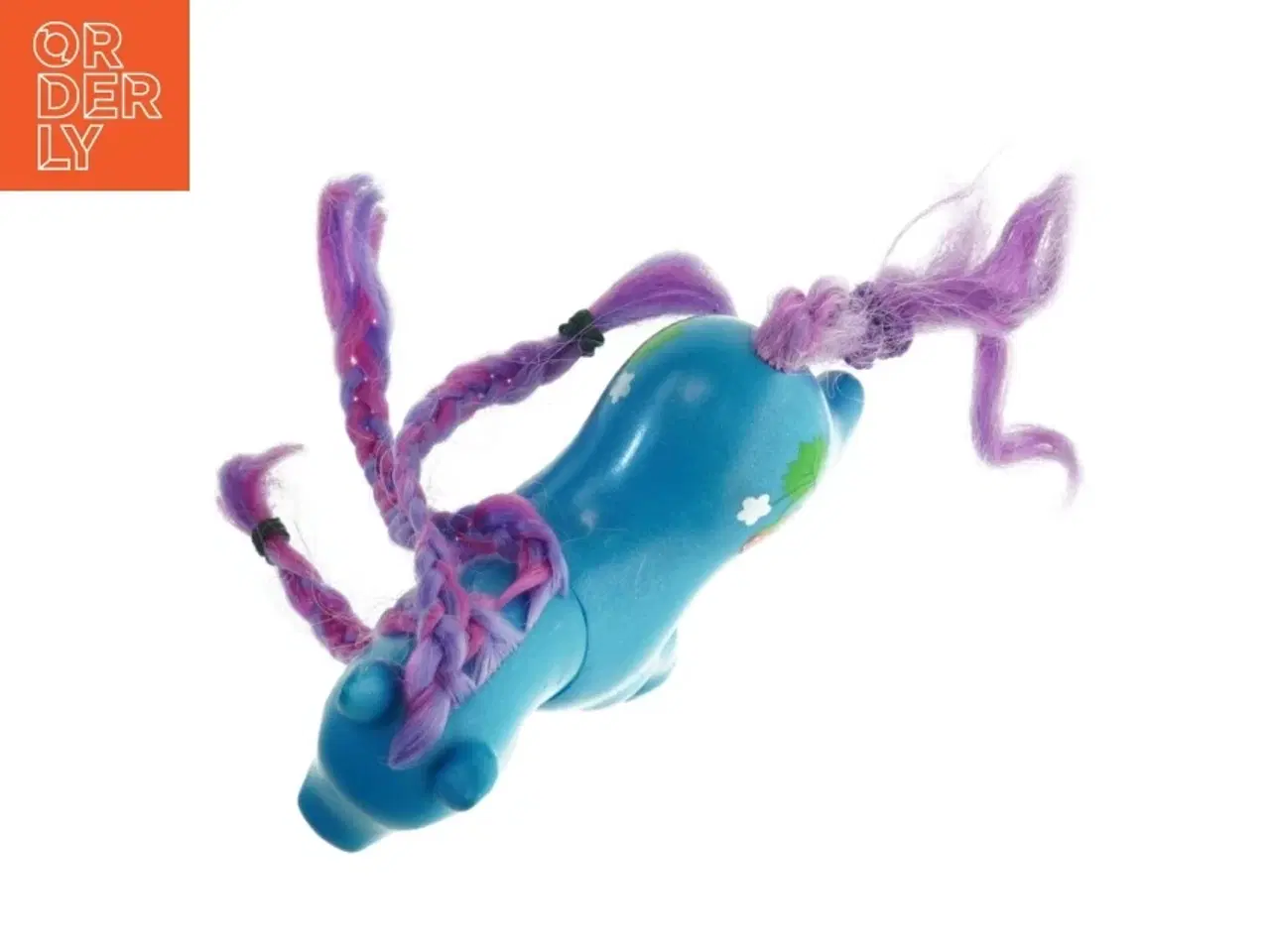 Billede 2 - Blåt pony legetøj med lilla manke (str. 12x12 cm)