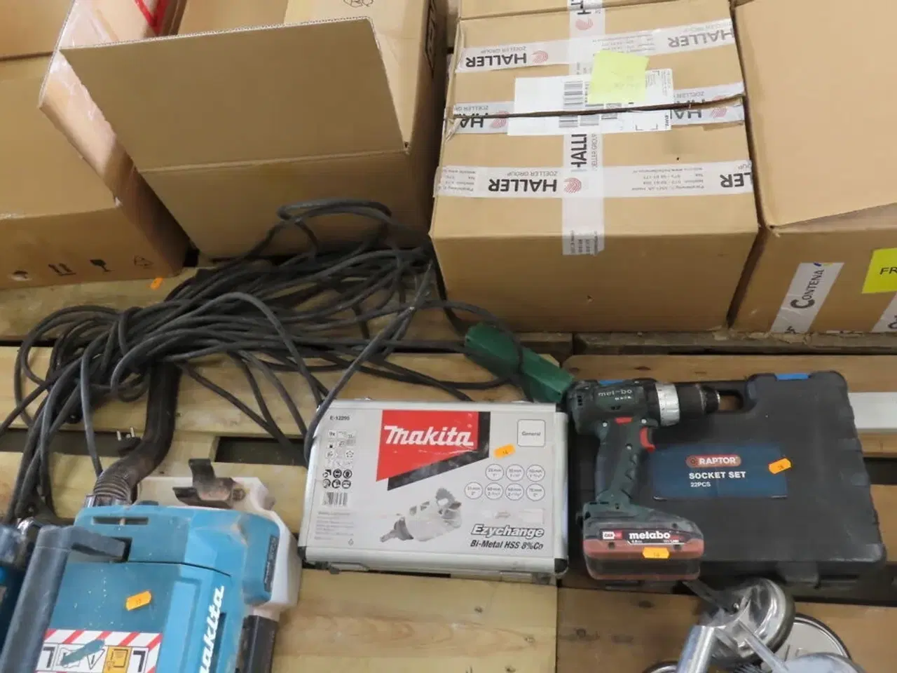 Billede 1 - Hulsavsæt, skraldenøglesæt & skruemaskine