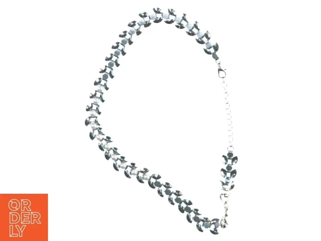 Billede 2 - Sølv Halskæde med Perler (str. 42 cm)