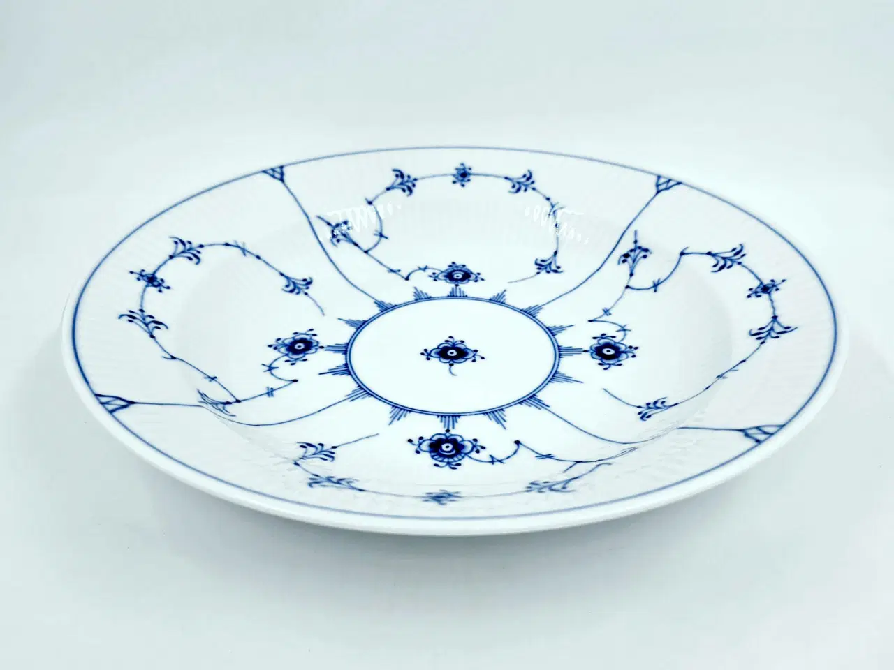 Billede 8 - Musselmalet Riflet Dyb Tallerken/ Pastatallerken