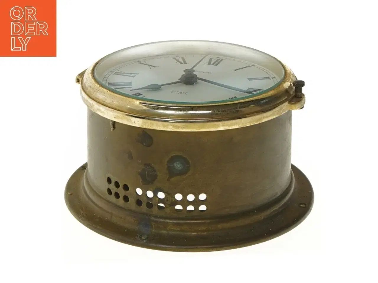 Billede 4 - Skibsur i messing Quartz (str. Ø 15,5x9,5 cm)