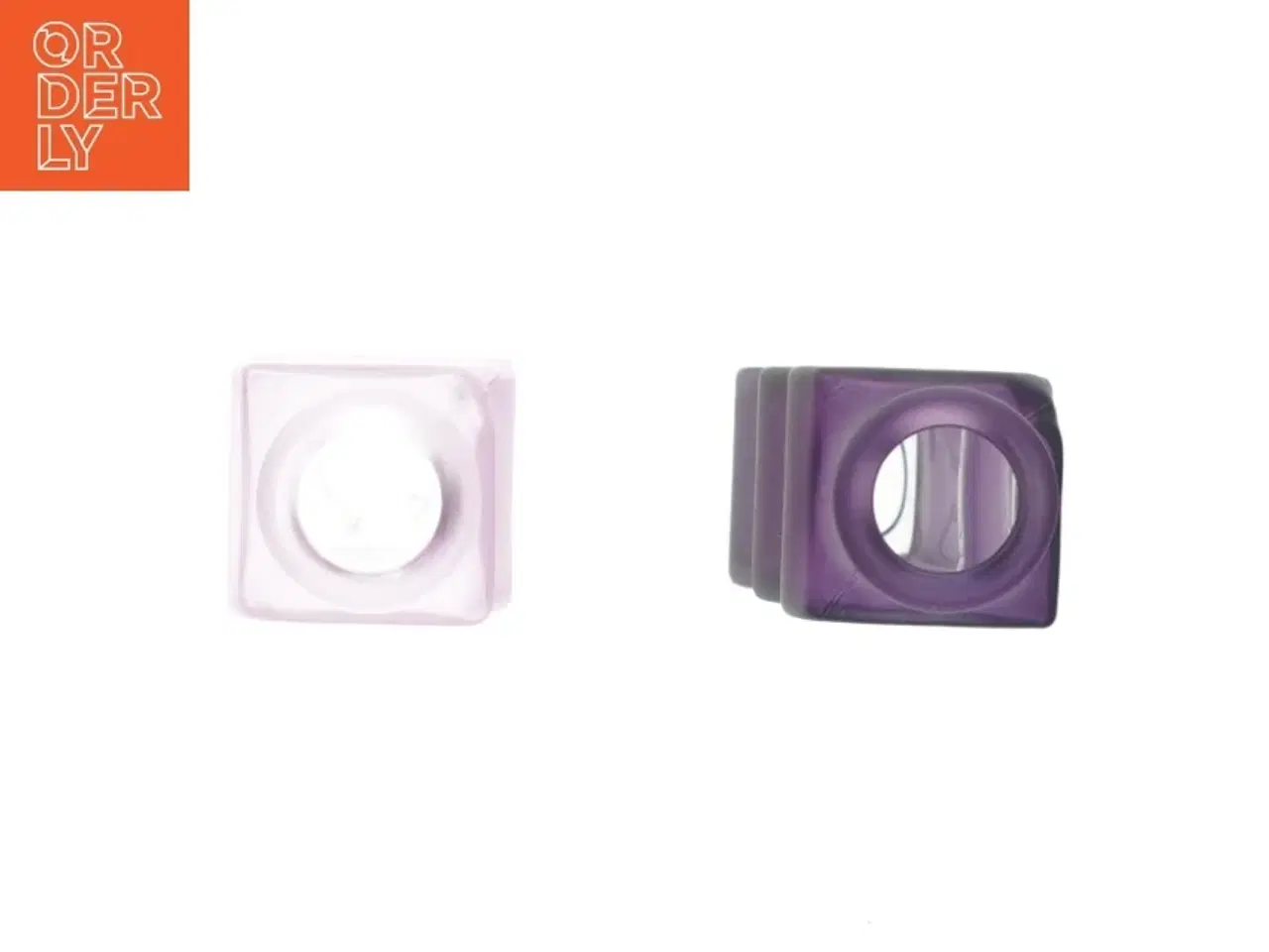 Billede 2 - Sæt af dekorative glasvaser (str. 21 cm)