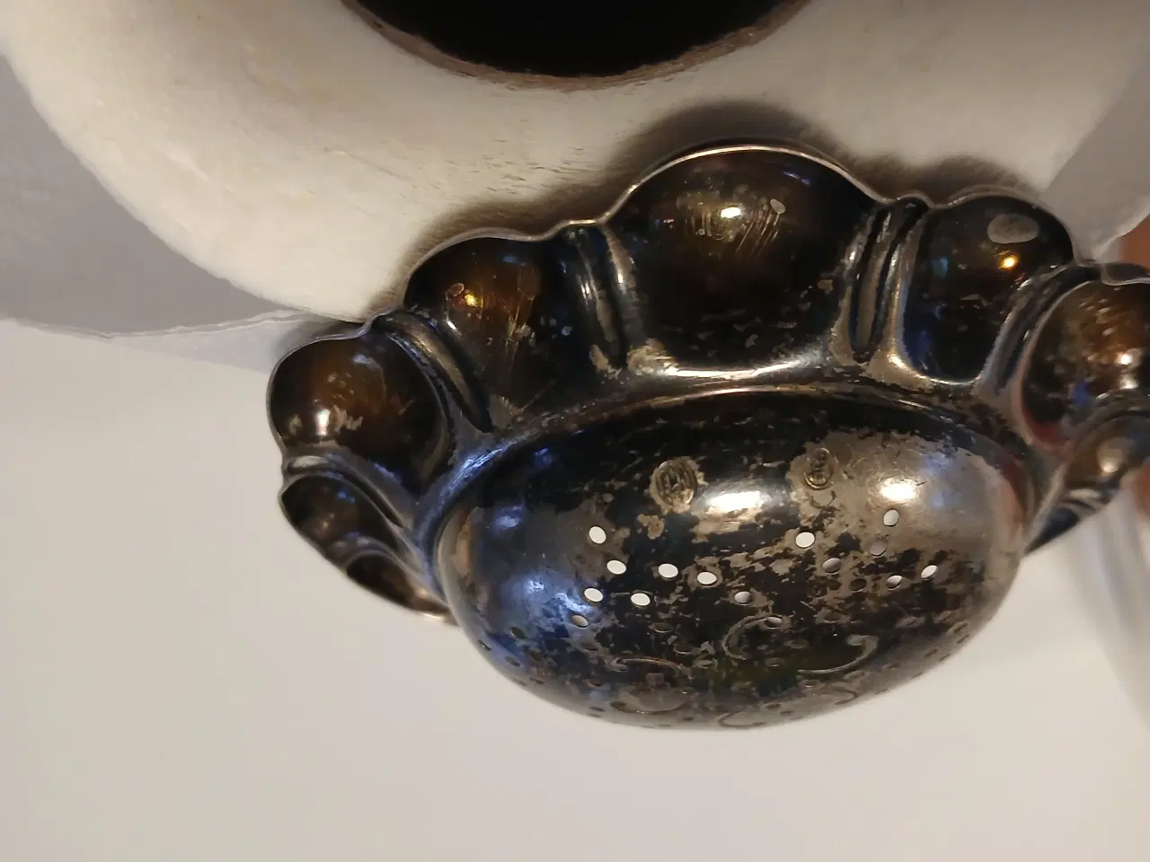 Billede 5 - Antik sølv tesi med ibenholtskæfte