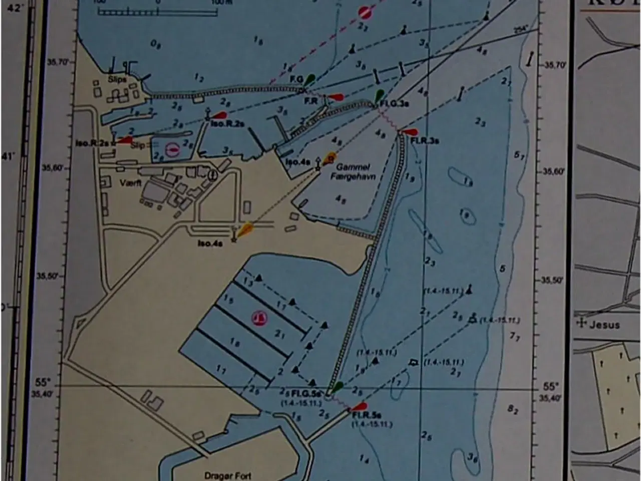 Billede 2 - Dansk Søkort  133 Sundet. Midterste del.