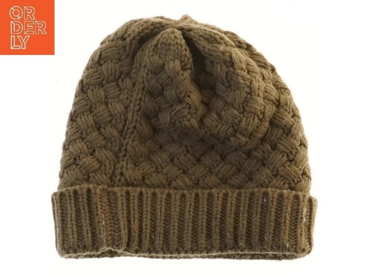 Billede 1 - Strikket vinterhue (str. 25,5x23 cm)