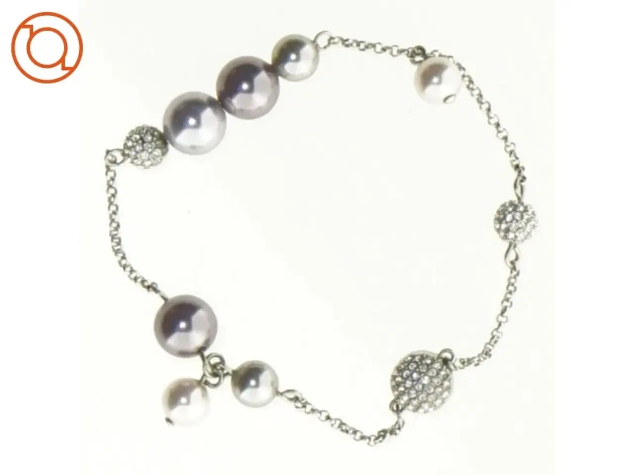 Billede 1 - Perlearmbånd med vedhæng (str. Ø 5 cm)