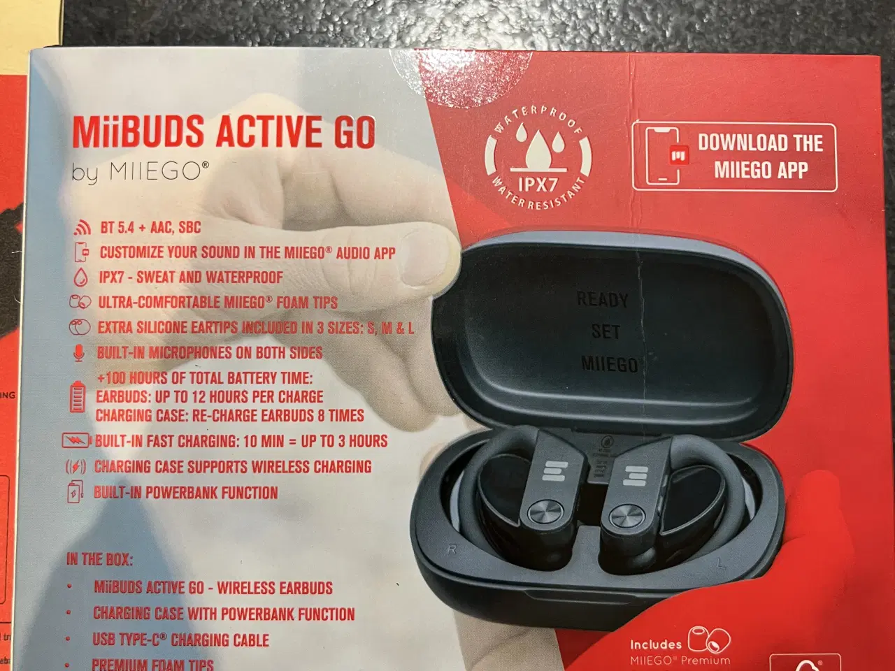 Billede 2 - MiiBUDS Active Go høretelefoner + trådløs oplader