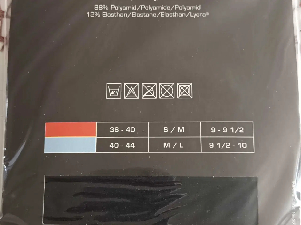 Billede 2 - Sorte selvsiddende Nylonstrømper i