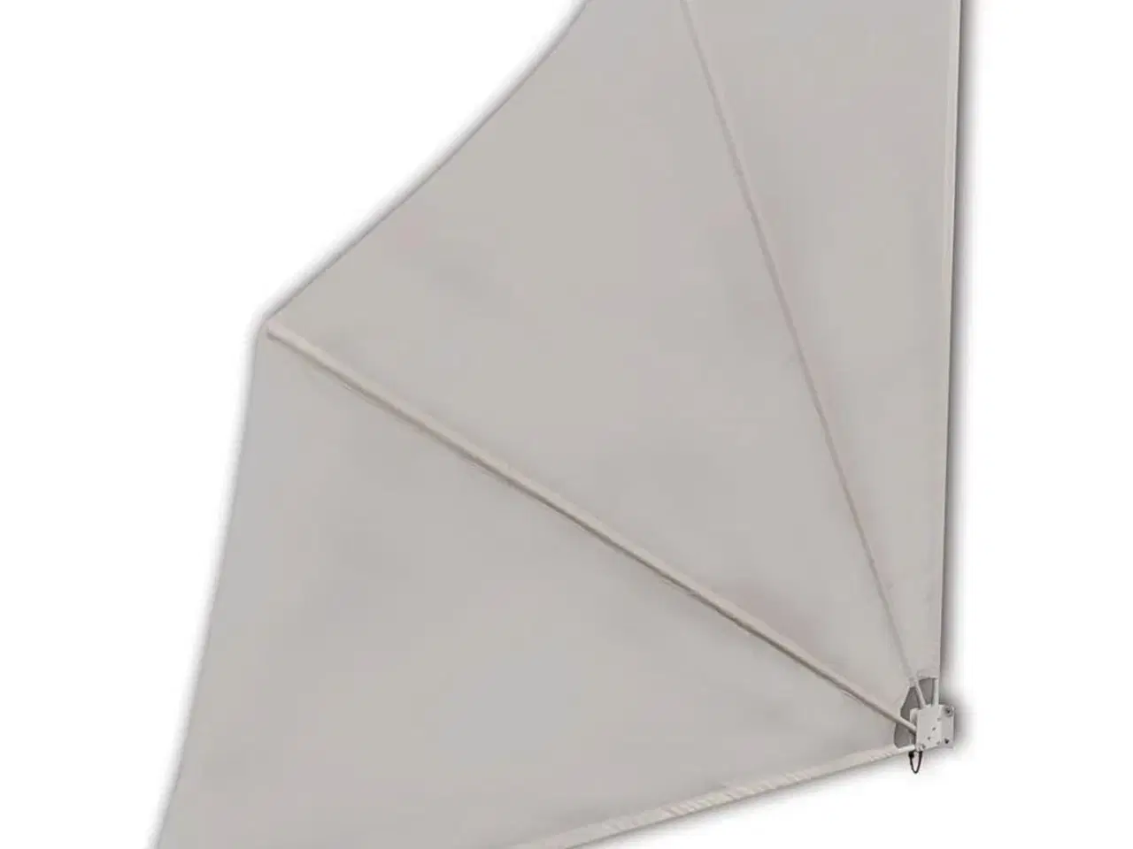 Billede 2 - Sammenklappelig sidemarkise til altan cremefarvet 140 x 140 cm