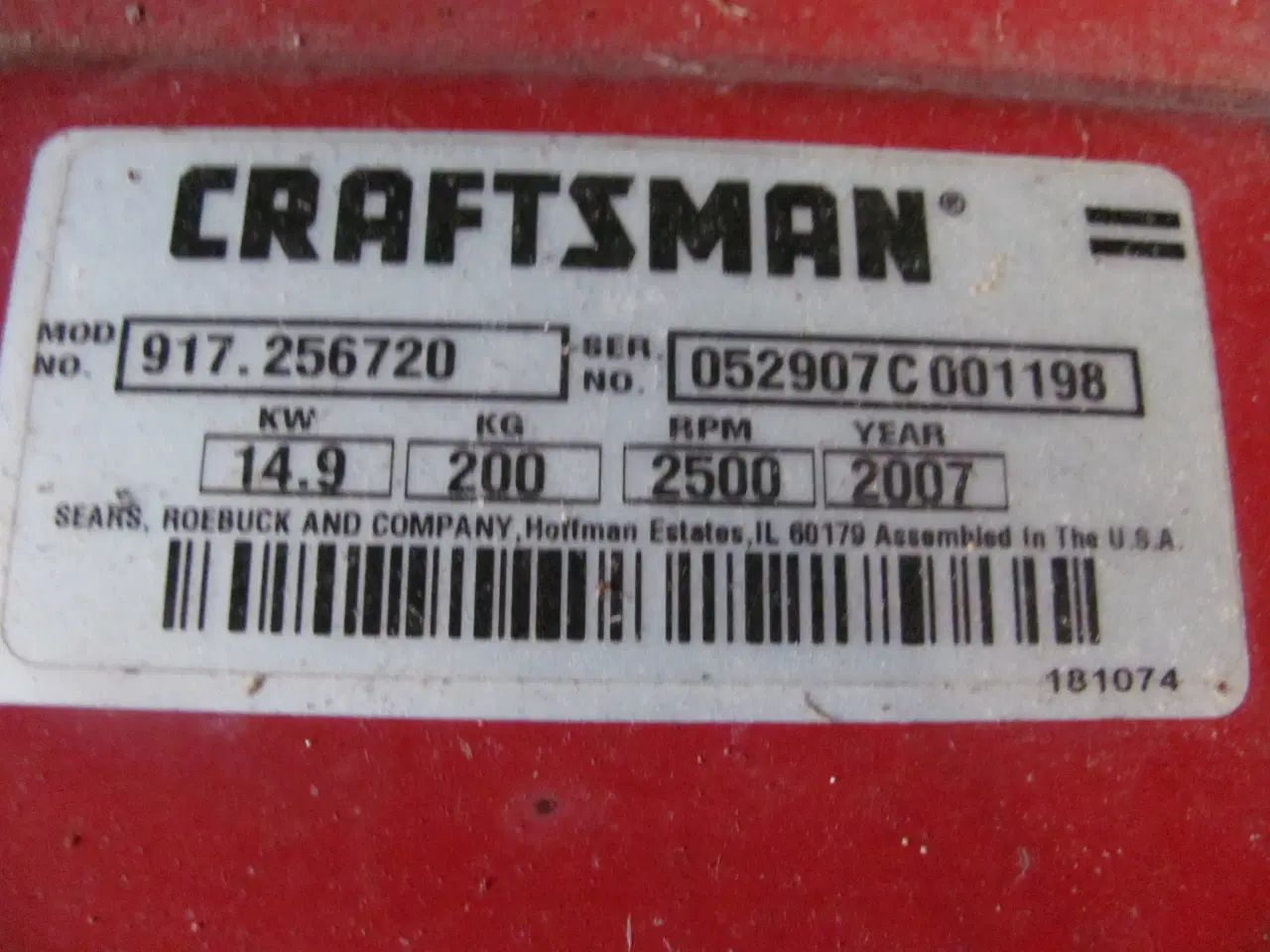 Billede 5 - craftsman 20hk LT 2000