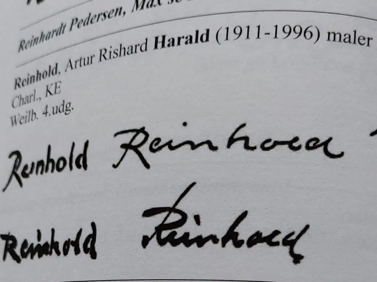 Billede 4 - HARALD REINHOLD - ( 1911 - 1996 ) - oliemaleri