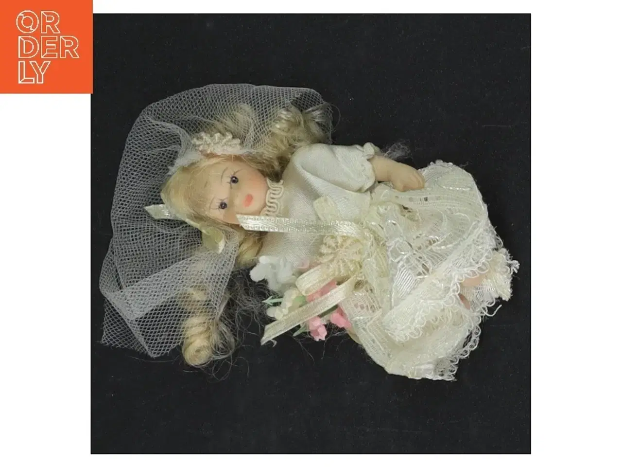 Billede 1 - Vintage stofdukke i brudekjole