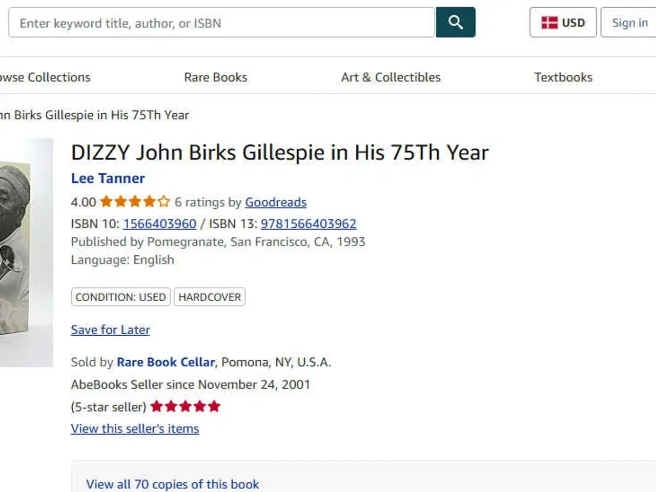 Billede 2 - Dizzy -John Birks Gillespie 75 år - fotobog