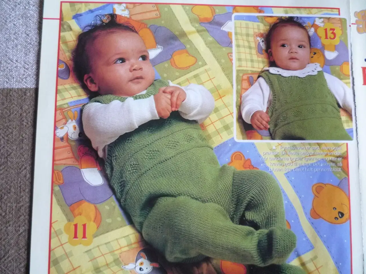 Billede 1 - Sødt strikket babysæt, 3 dele