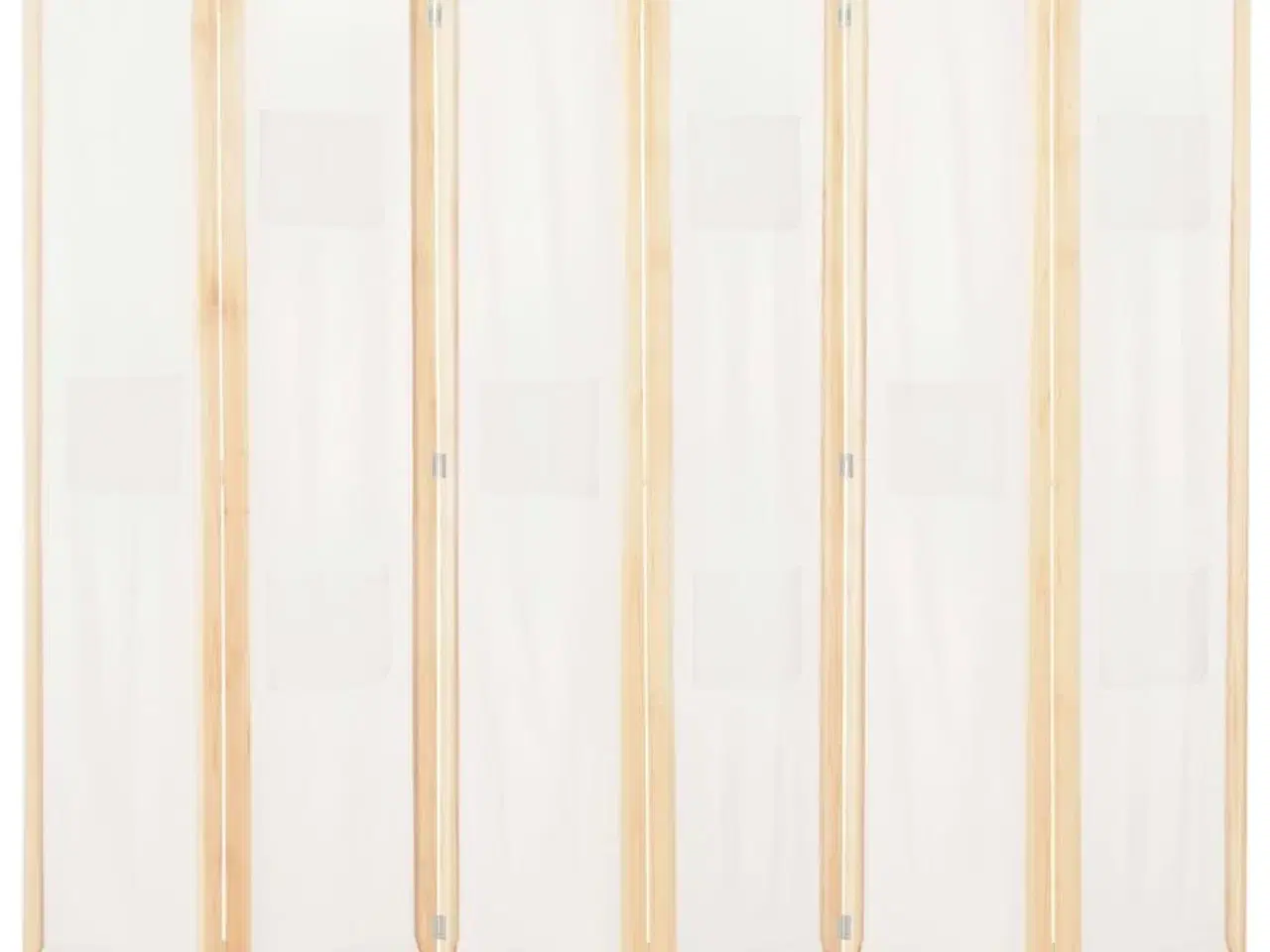 Billede 1 - 6-panelers rumdeler 240 x 170 x 4 cm stof cremefarvet