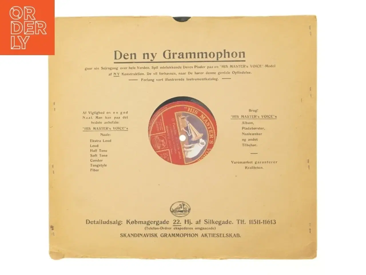 Billede 1 - Gammel Grammofonplade (str. 33 x 29 cm)