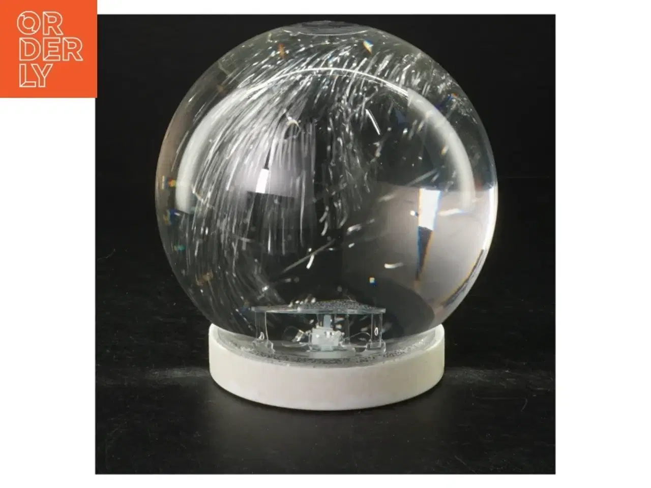 Billede 1 - Glaskugle bordlampe fra S T A R (str. 15x15 cm)