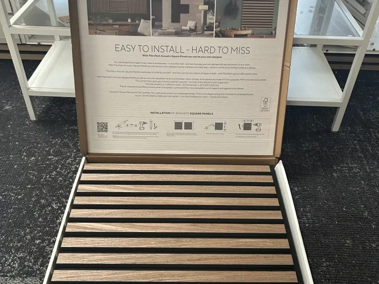 Billede 1 - Akustikpaneler Fibrotech Walnut 80stk
