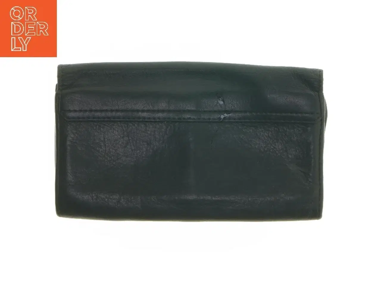 Billede 4 - Mørkegrøn pung i læder (str. 19x11 cm)