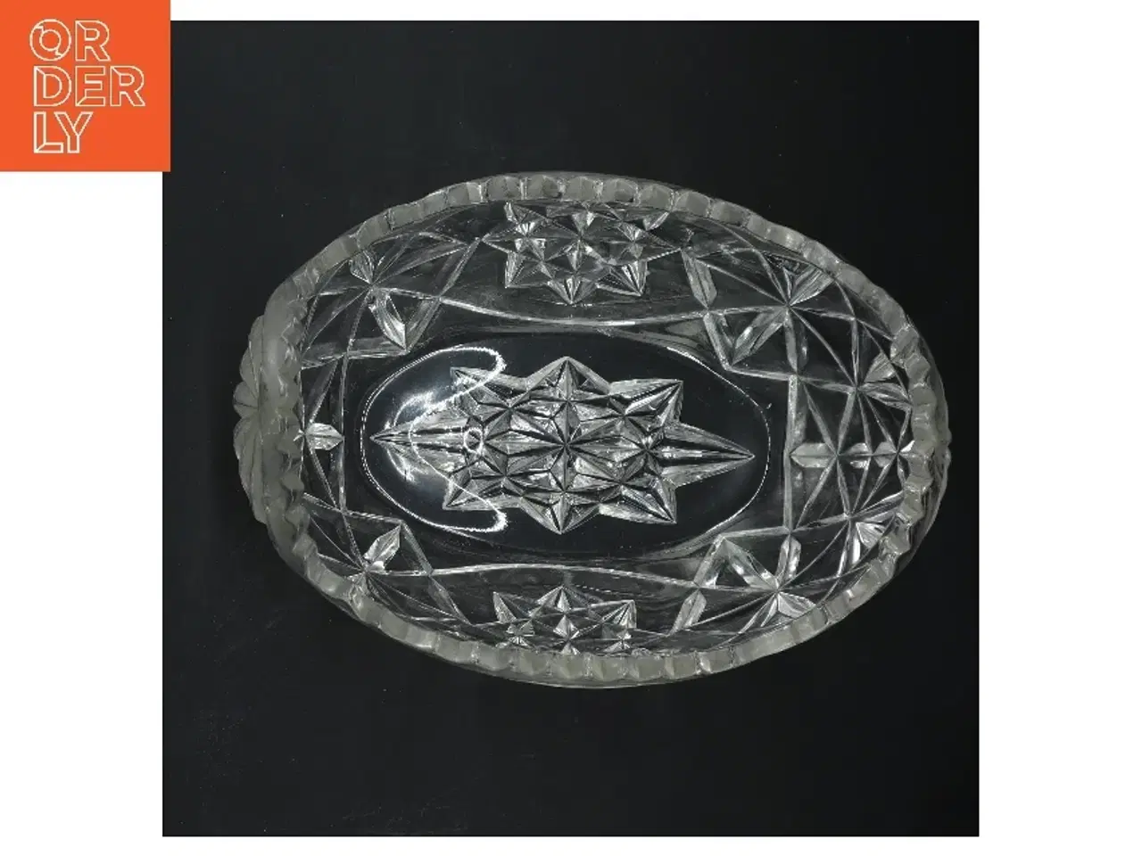 Billede 4 - Glasfad med mønster (str. Ø 15xØ 23x 10 cm)