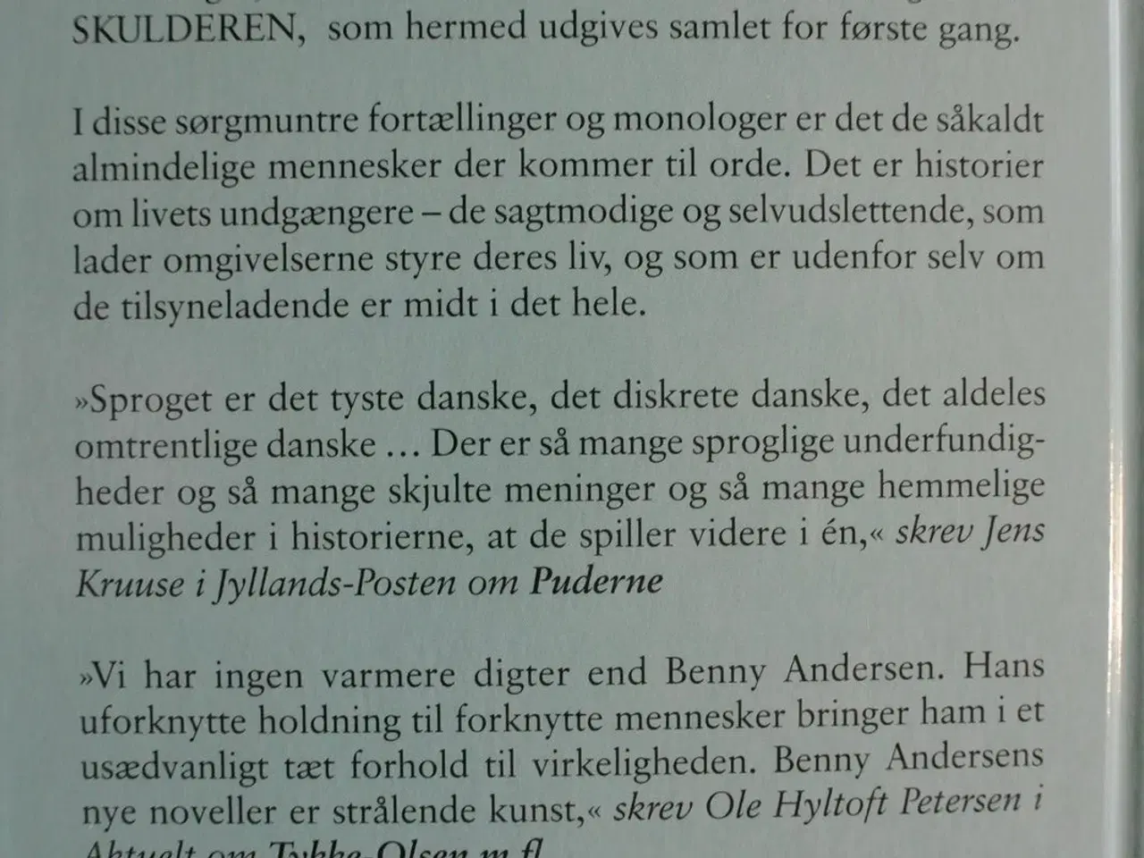 Billede 2 - samlede noveller, af benny andersen, genre: novell