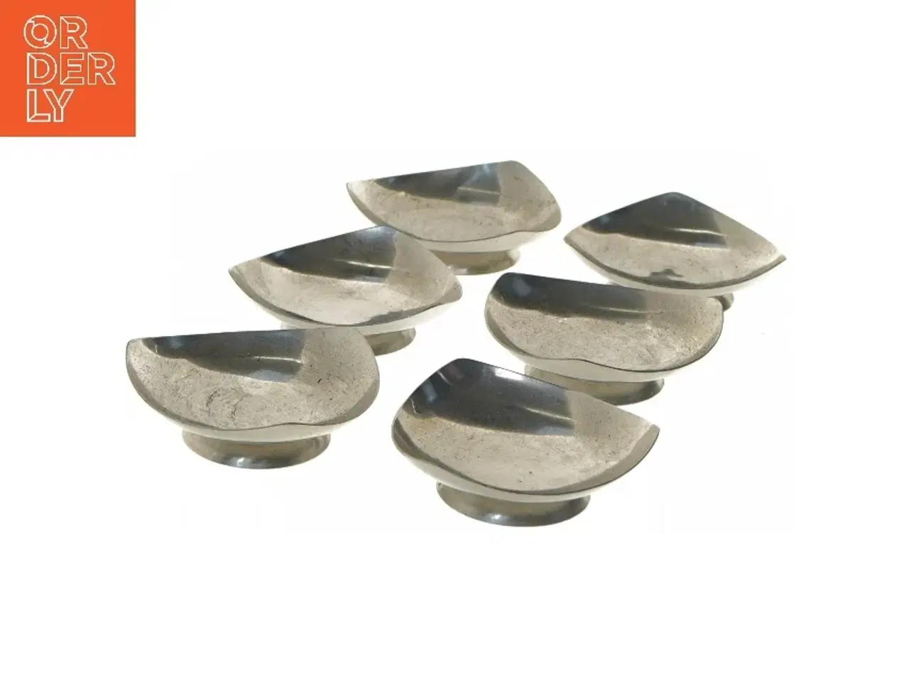 Billede 1 - 6 Rustfrie stål aske bægre (str. 6 styk, ø 8 cm)