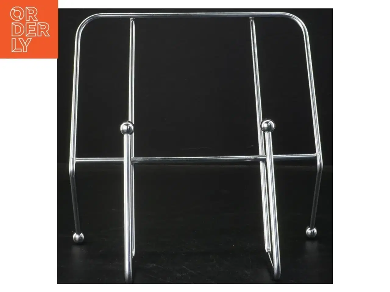 Billede 1 - Bogstativ i krom (str. 24x25 cm)