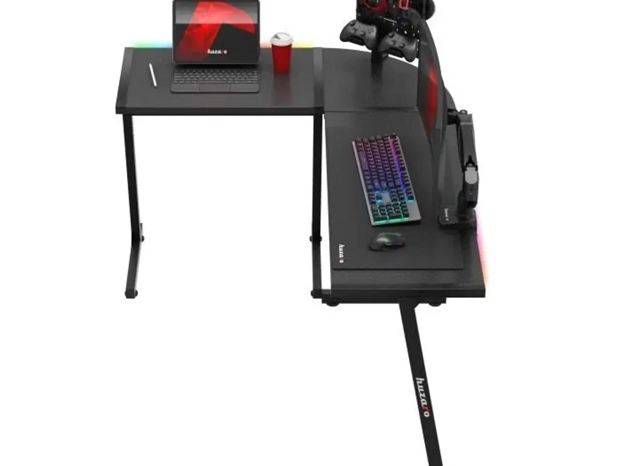 Billede 9 - Gamingbord Huzaro Hero 6.0 RGB – sort L-form