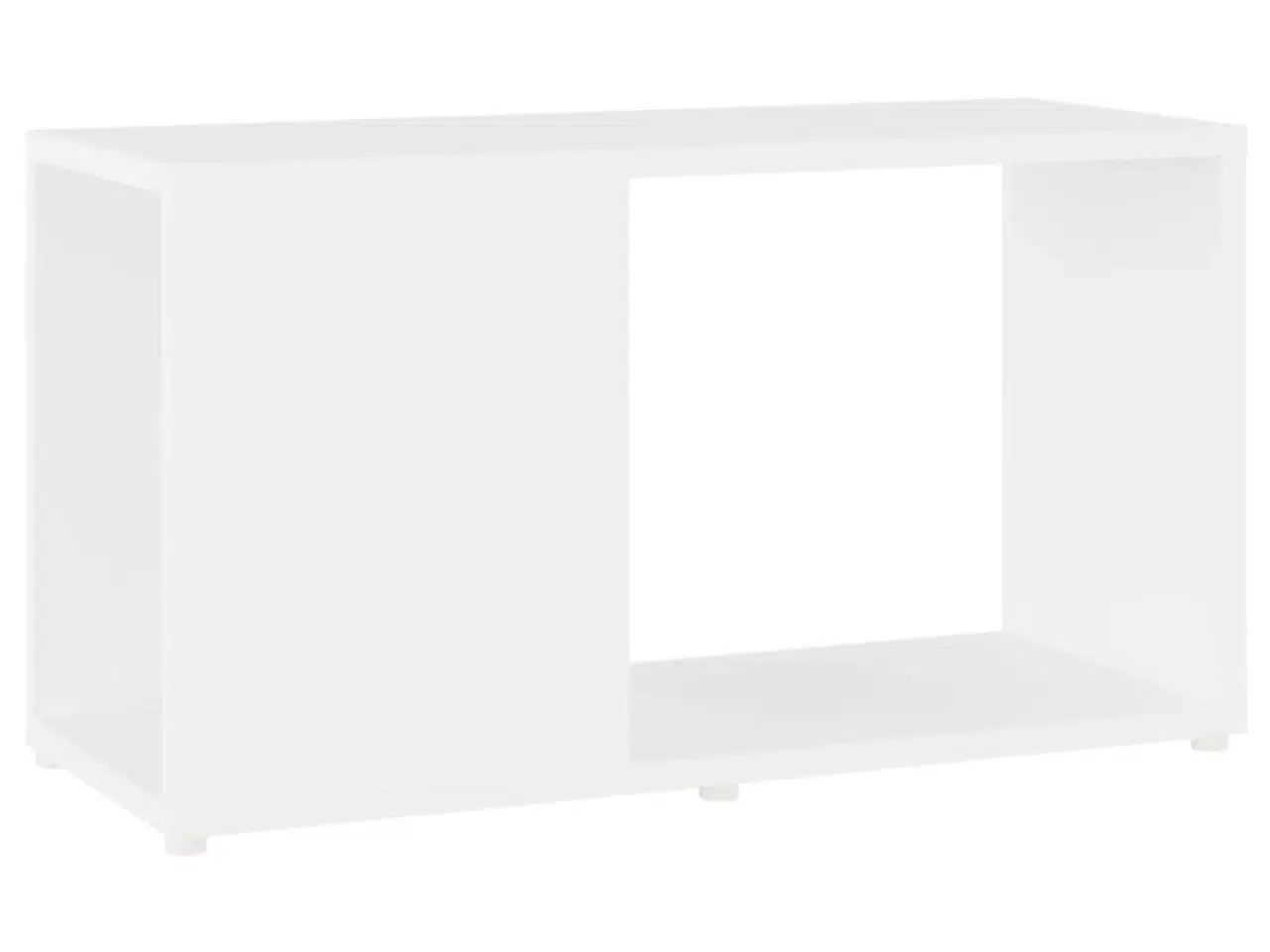 Billede 2 - Tv-bord 60x24x32 cm konstrueret træ hvid