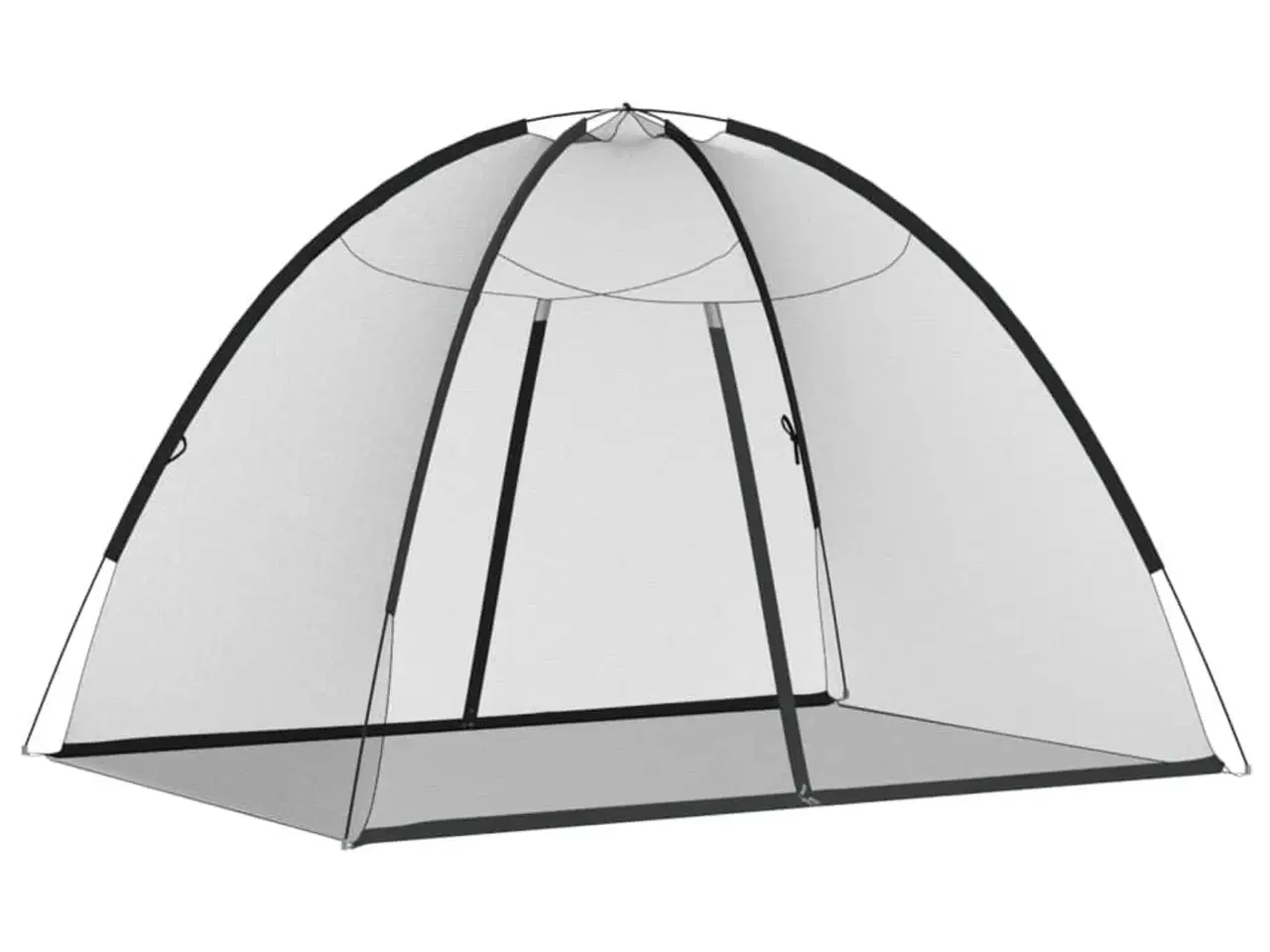 Billede 2 - Myggenet med døre 200x150x140 cm trådnet sort