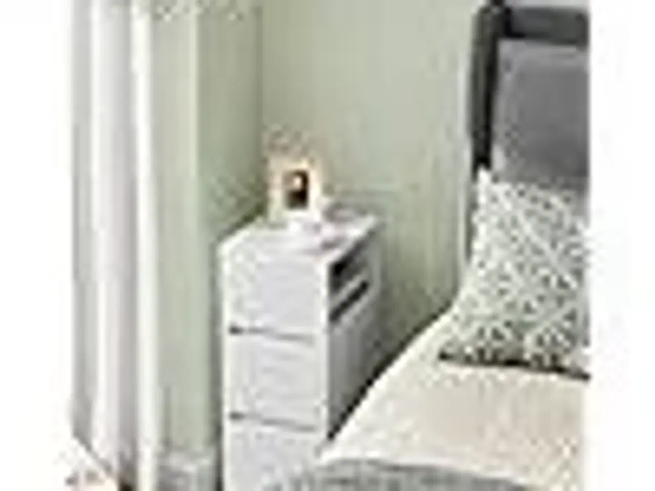 Billede 2 - Sengebord smalt – SONGMICS VASAGLE med 2 skuffer, åbent rum, vendbar åbning, wolkenhvid