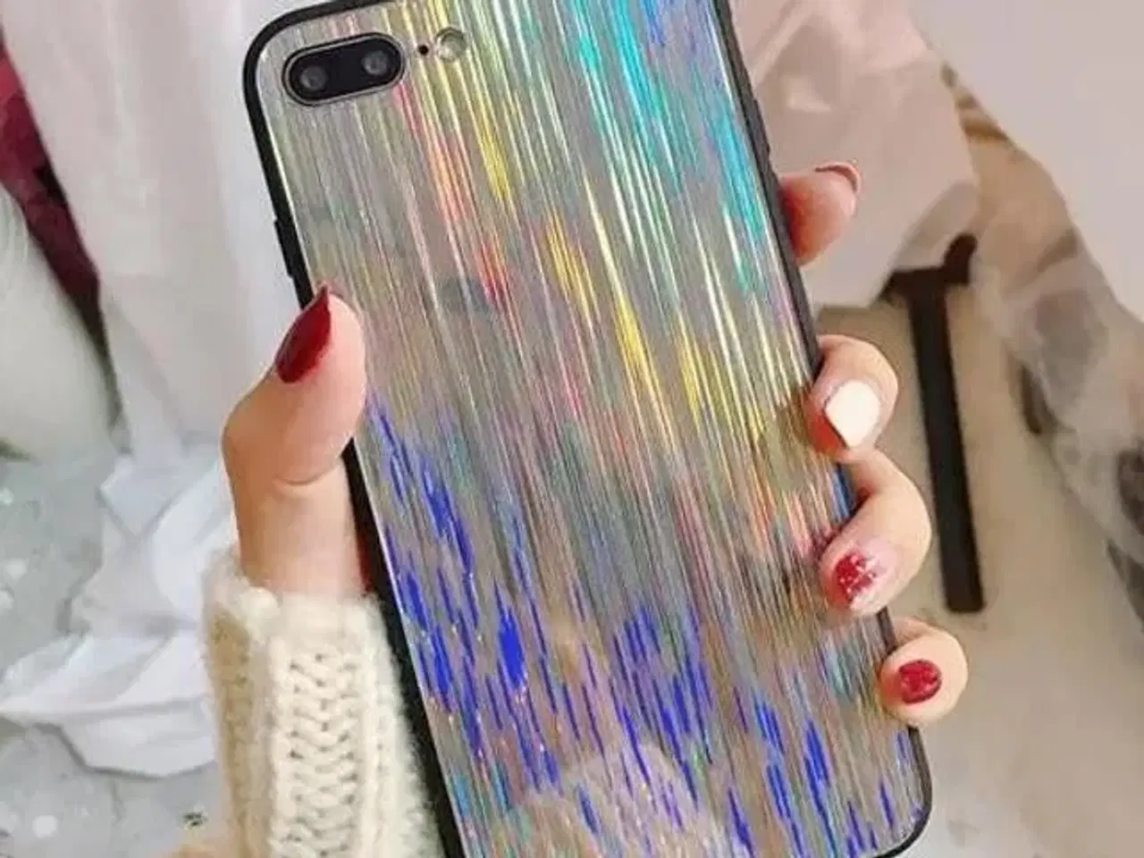 Billede 3 - Holografisk sølv cover iPhone 6 6s SE 2020 7 8 