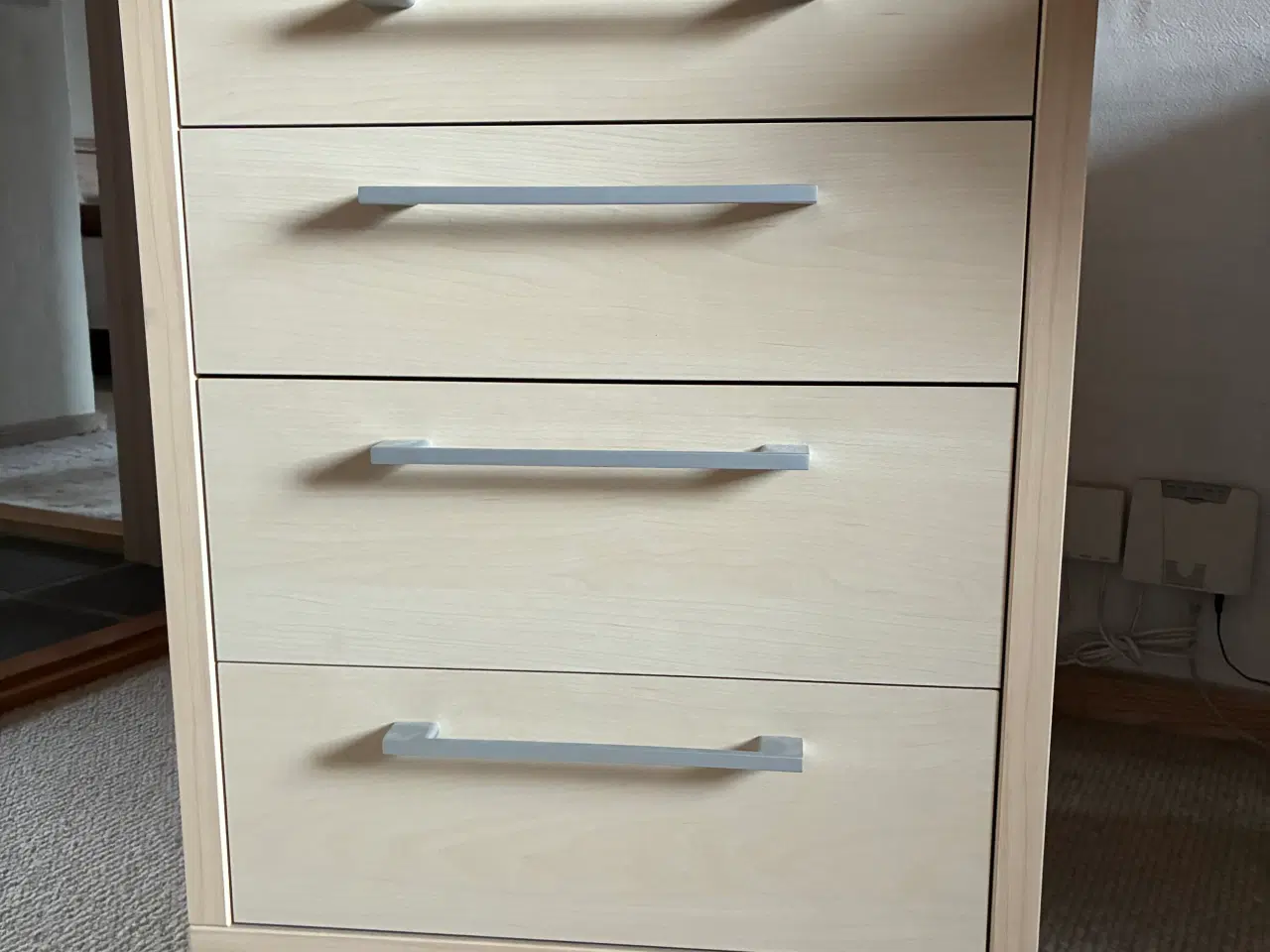 Billede 1 - Rullekabinet med 4 skuffer i ahorn.