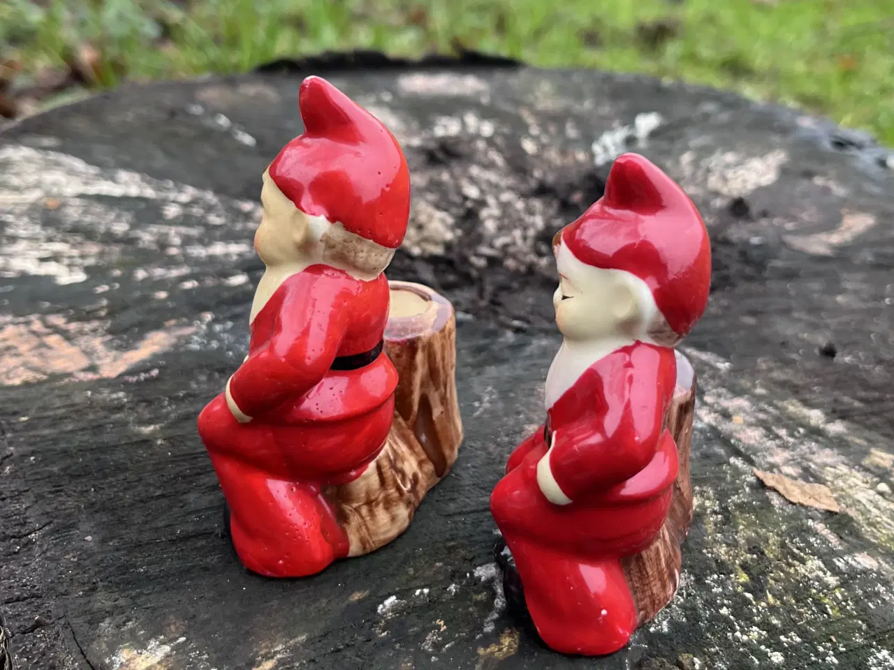 Billede 6 - Søde gamle keramik nisser / nisse lysestager