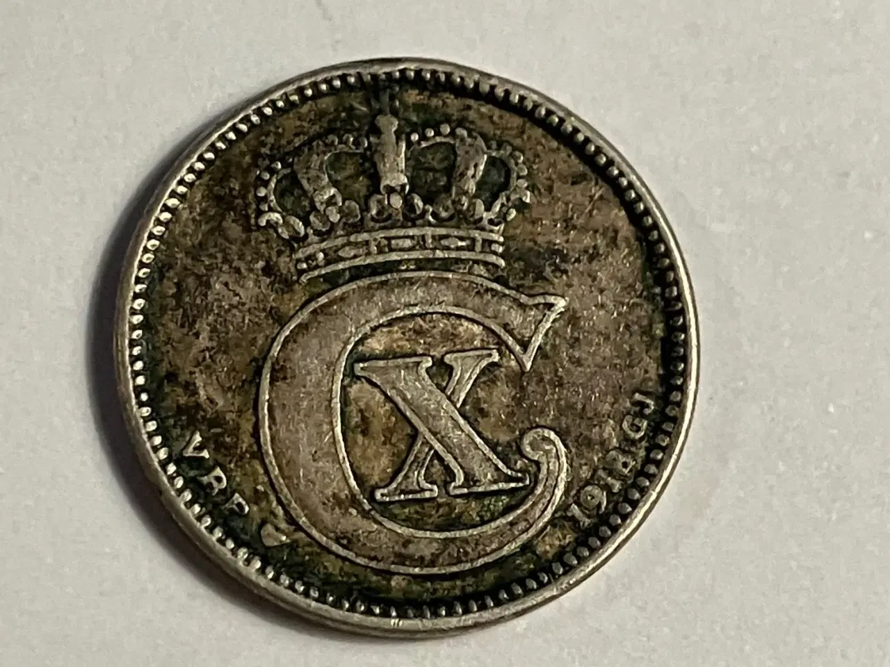 Billede 2 - 25 øre 1918 Danmark