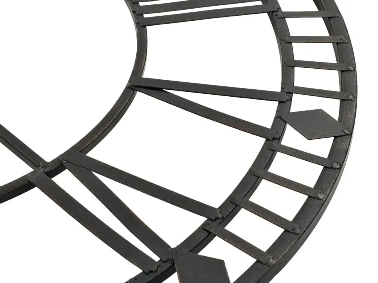 Billede 5 - Vægur i vintagestil med kvarts-urværk metal 60 cm XXL