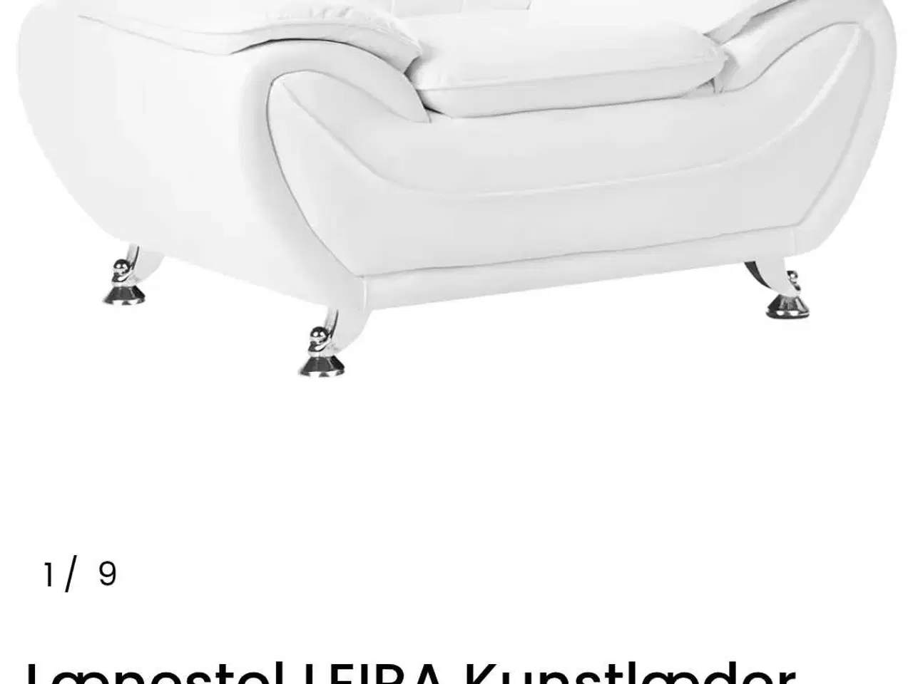 Billede 6 - Ny og ubrugt flot lænestol I hvid kunstlæder