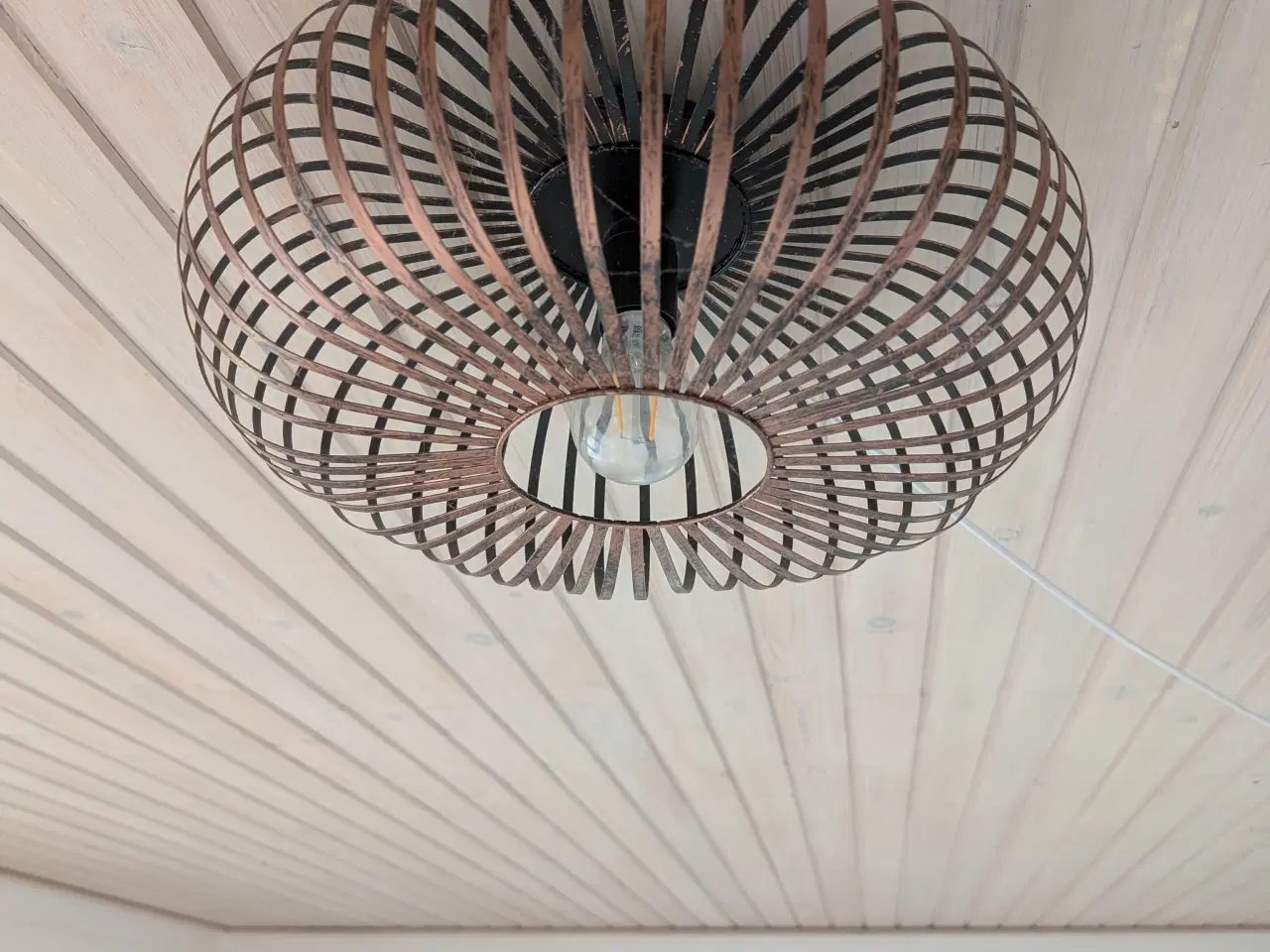Billede 1 - Loftslampe cobberfarvet