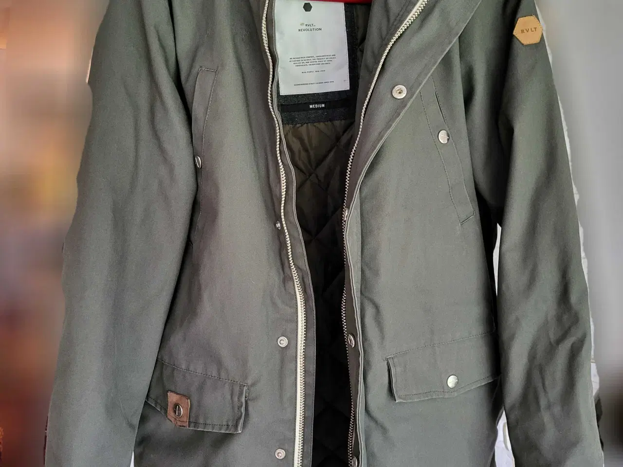 Billede 2 - RVLT Revolution vinterfrakke, olive, str. M