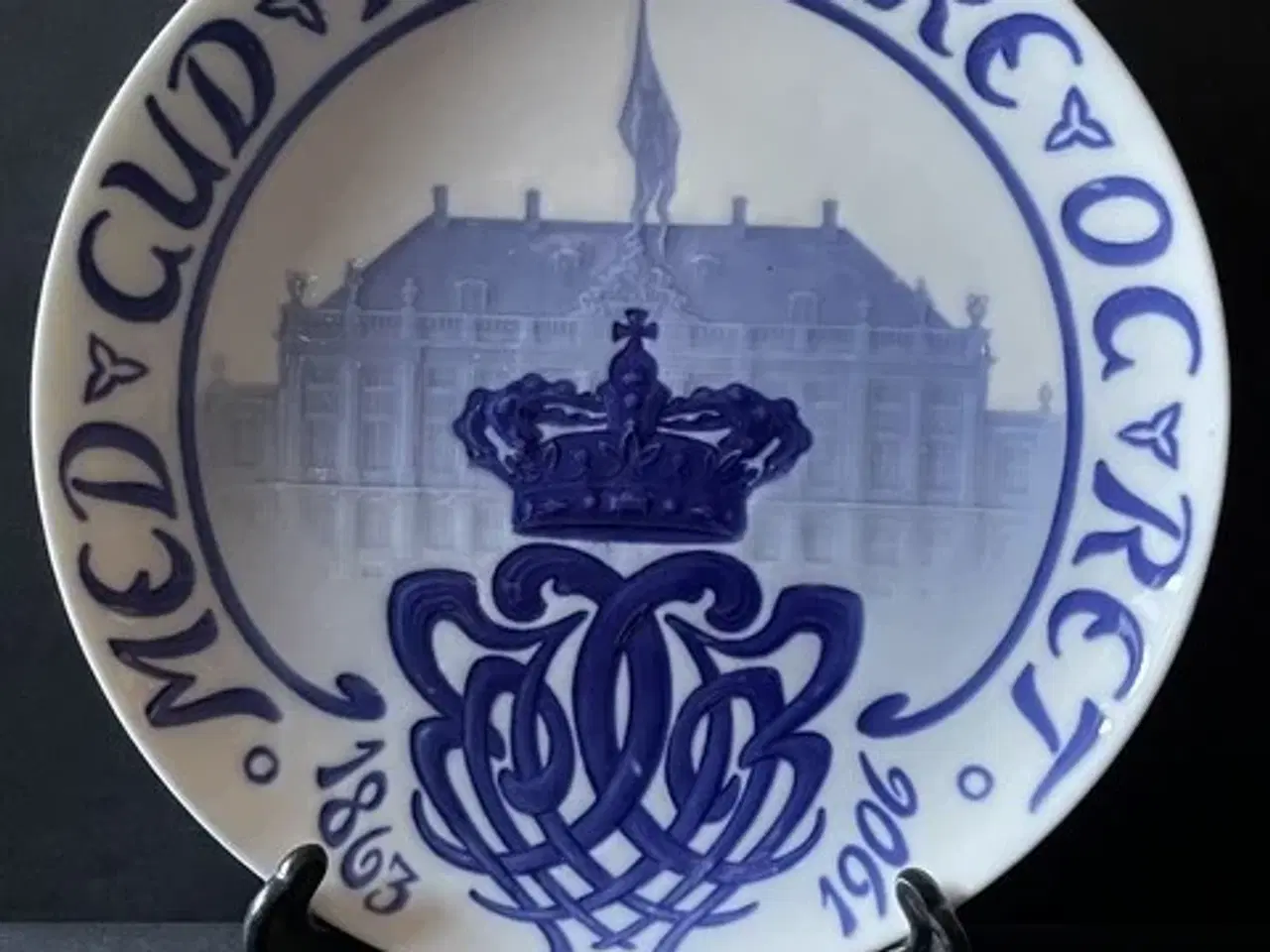 Billede 1 - Christian d. 9. Mindeplatte  - 1863 - 1906  - RC.