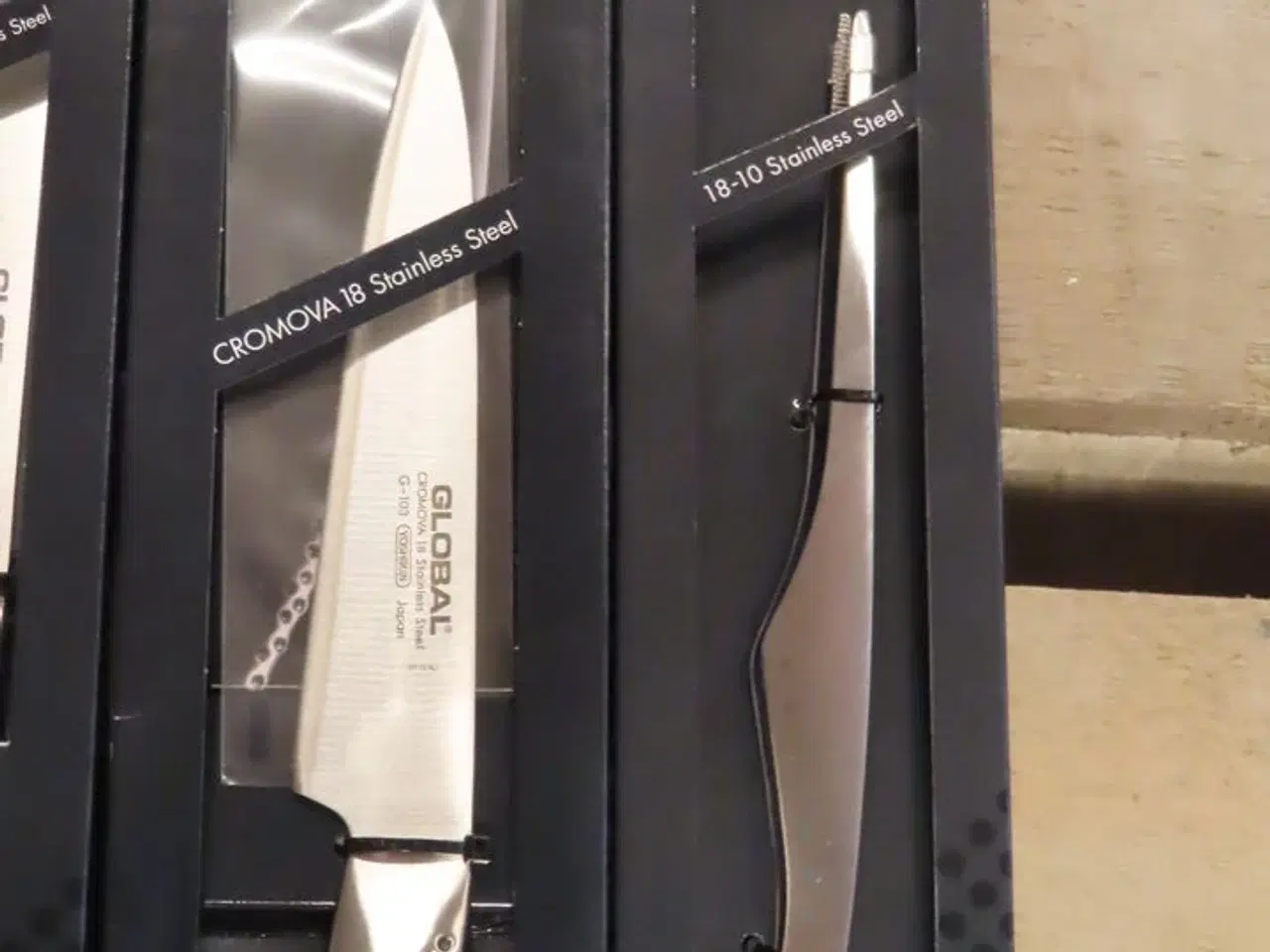 Billede 3 - 4 stk. Knive GLOBAL & slibesten