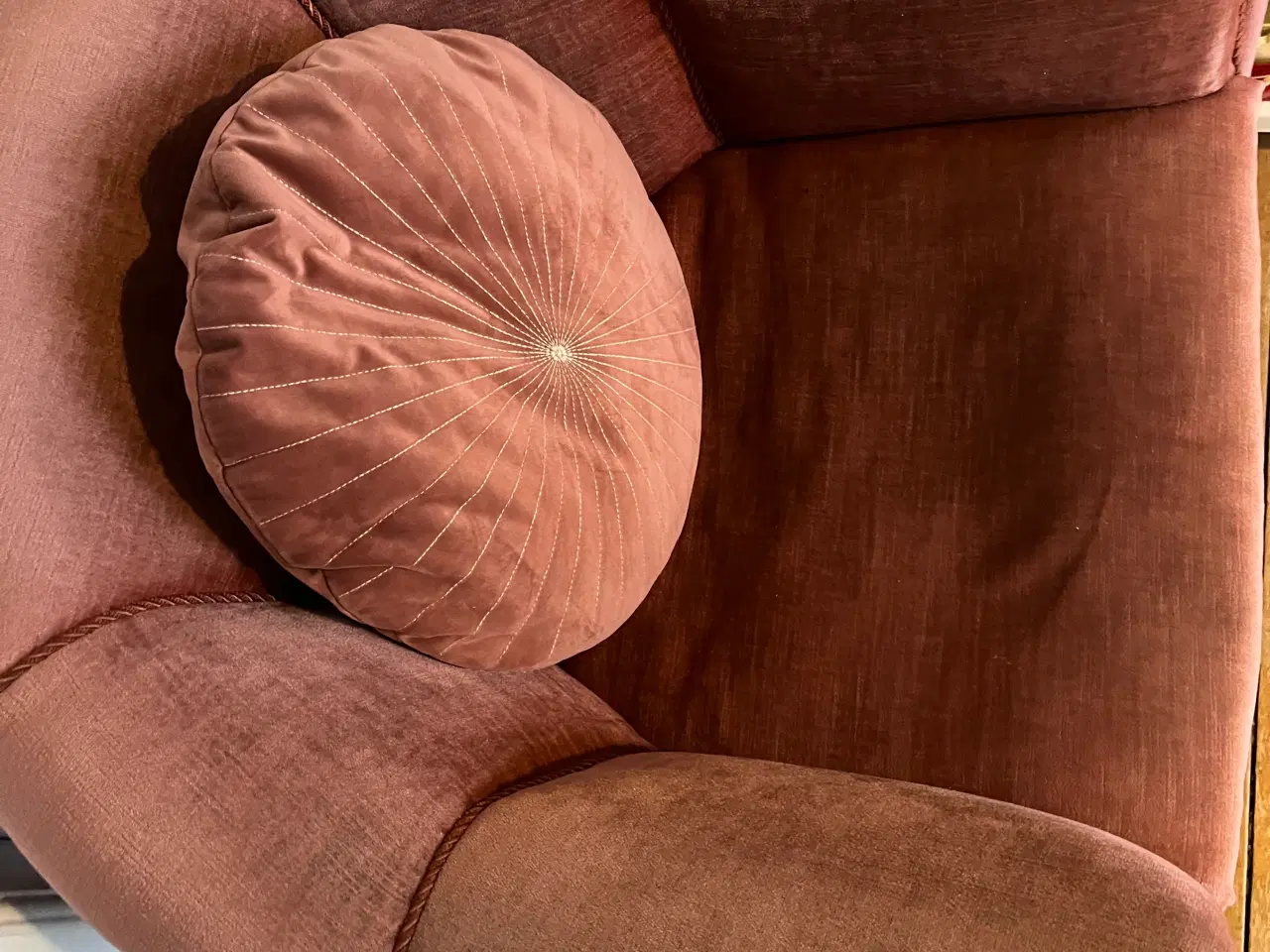 Billede 3 - Vintage dansk velour loungestol fra 1960'erne