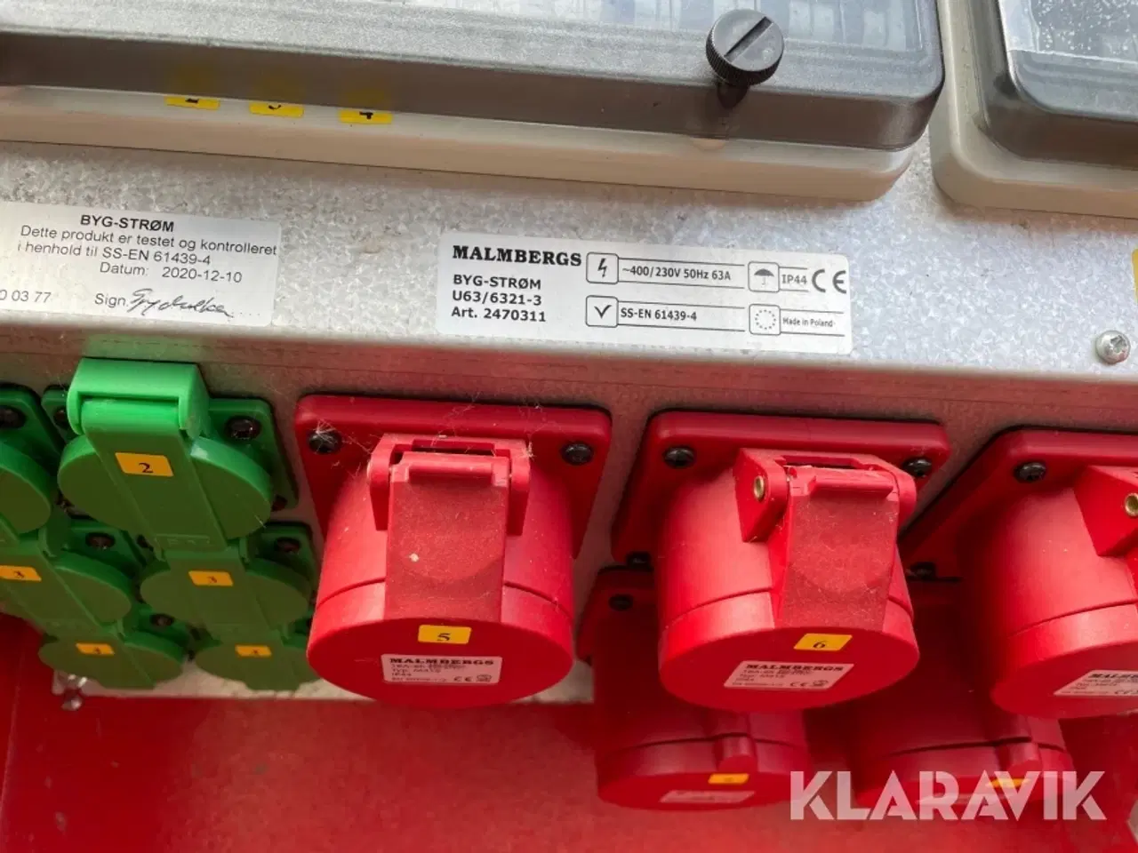 Billede 7 - Byggestrømtavle Malmbergsvej BYG-STRØM UG56321-3W