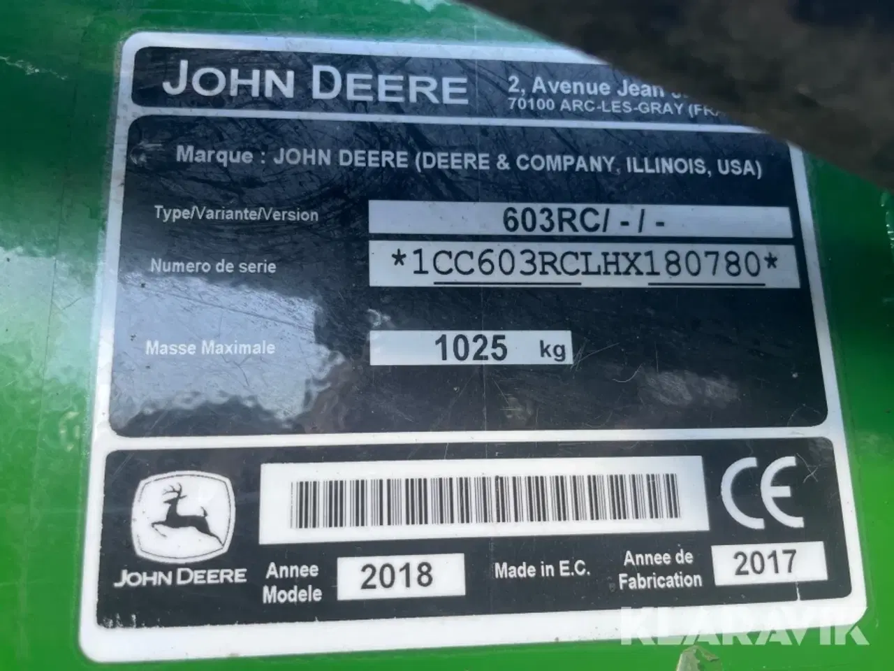 Billede 9 - Frontlæsser John Deere 603R