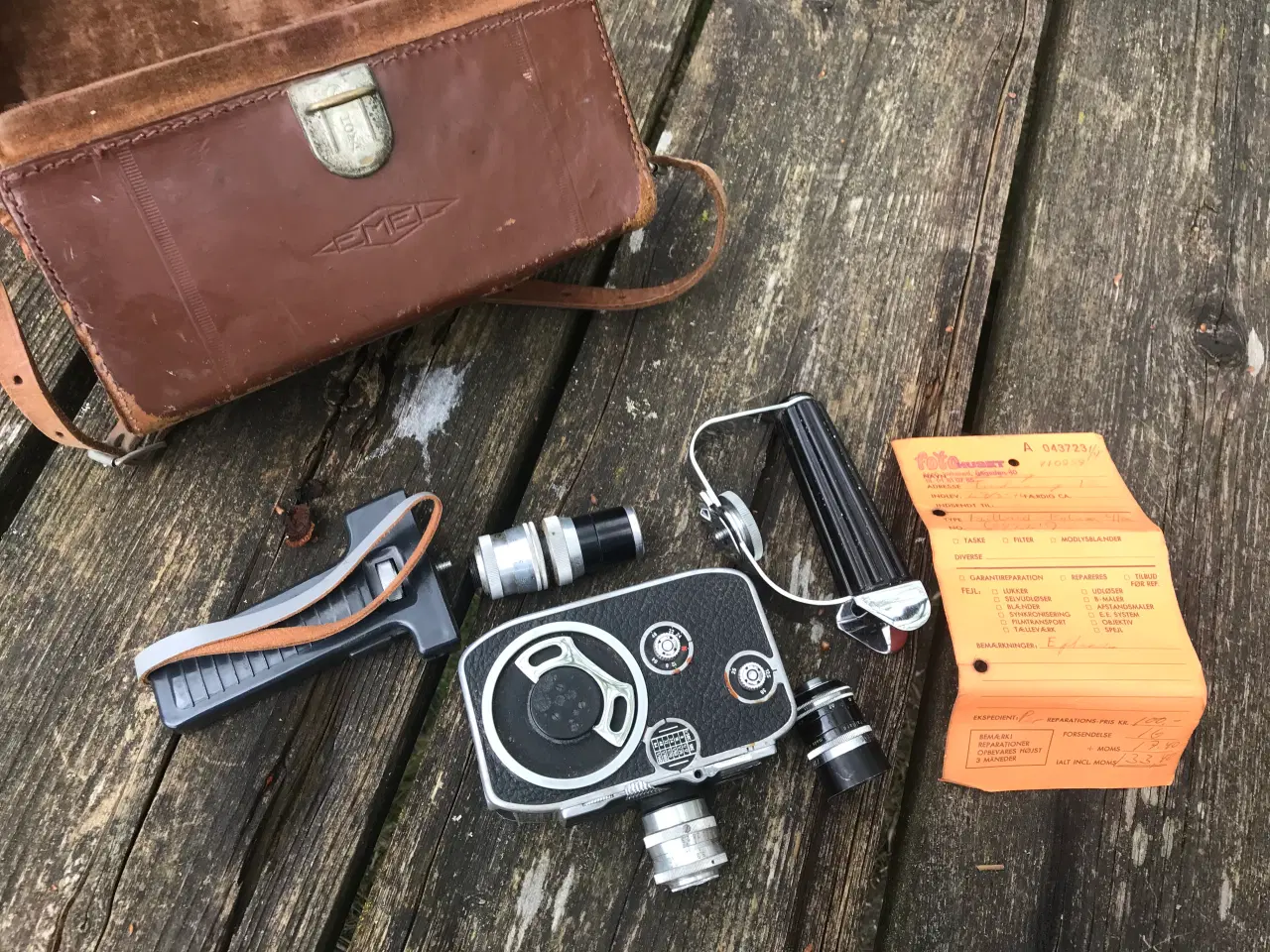 Billede 1 - Paillard Bolex E8 Film Kamera 3 linser Læderetui