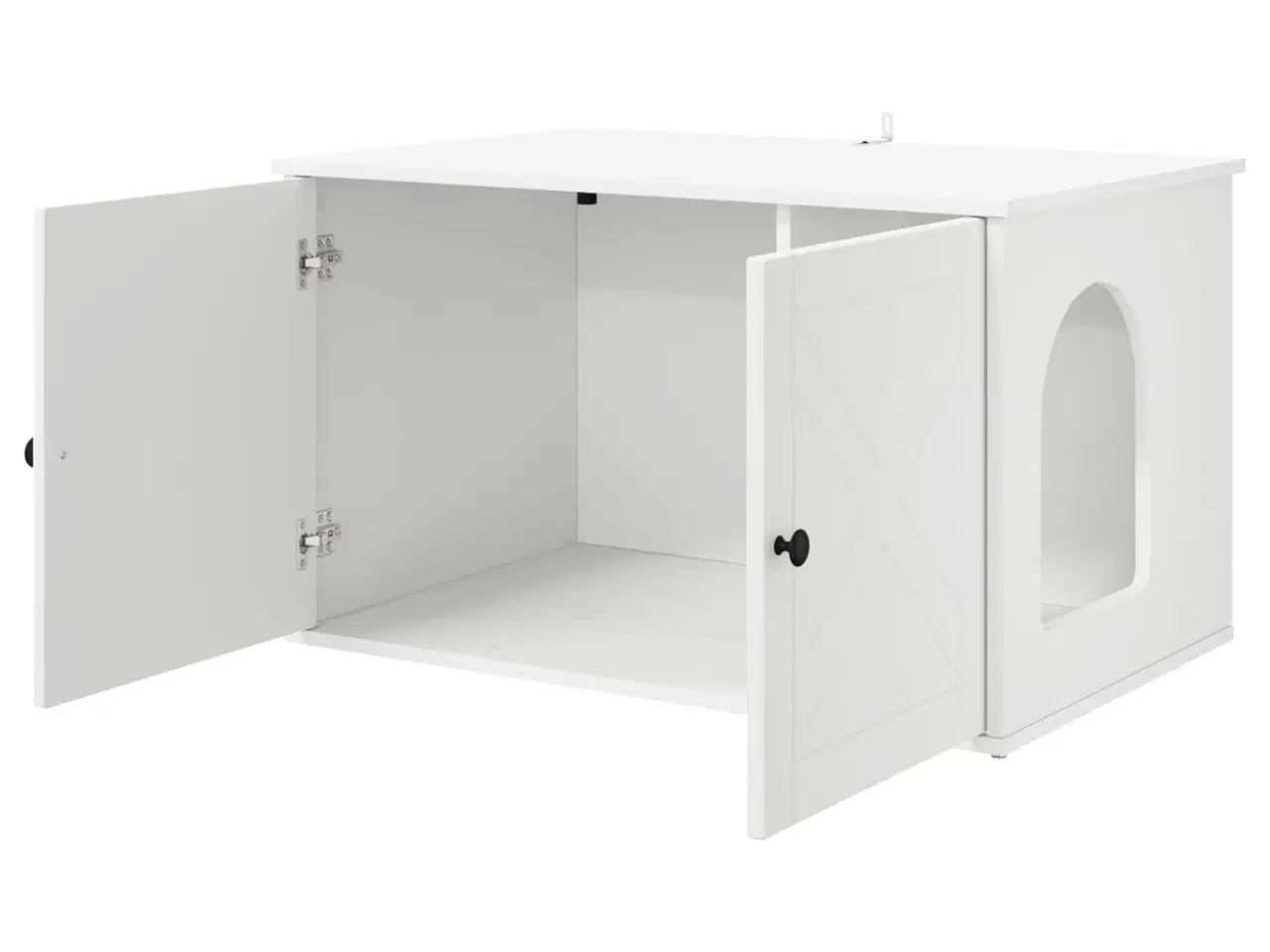 Billede 5 - Kat Hus Hvid 85 x 55 x 50,5 cm Konstrueret træ