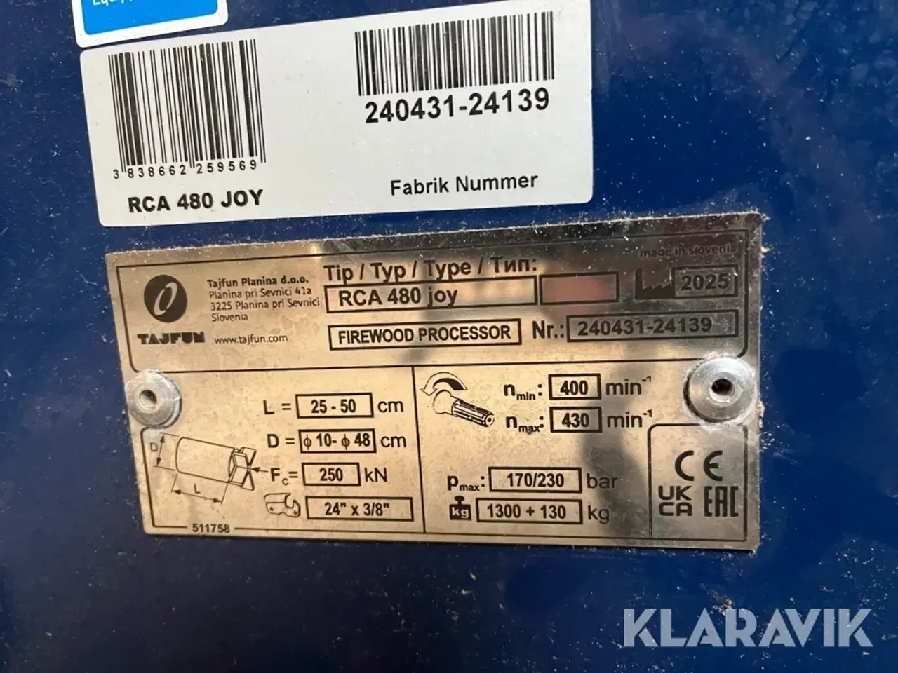 Billede 10 - Sav/kløve maskine Tajfun Rca480 joy